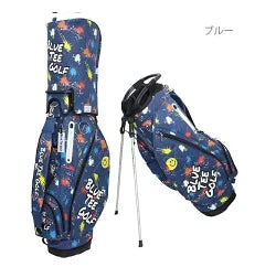 【BLUE TEE GOLF / ブルーティ―ゴルフ】 CB-028 デニムペイントスタンドキャディバッグ