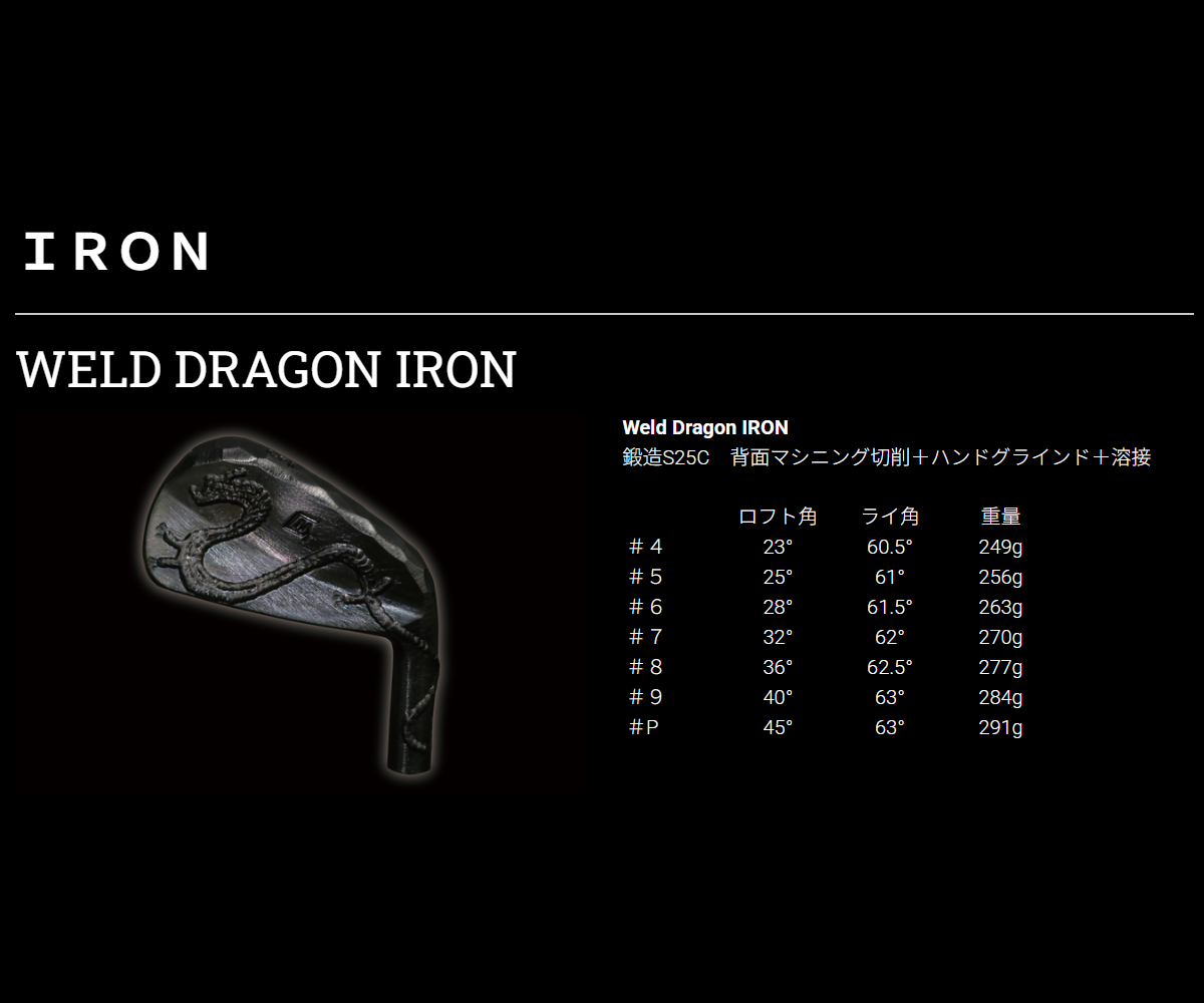 ITOBORI　Weld Dragon　IRON　単品アイアン